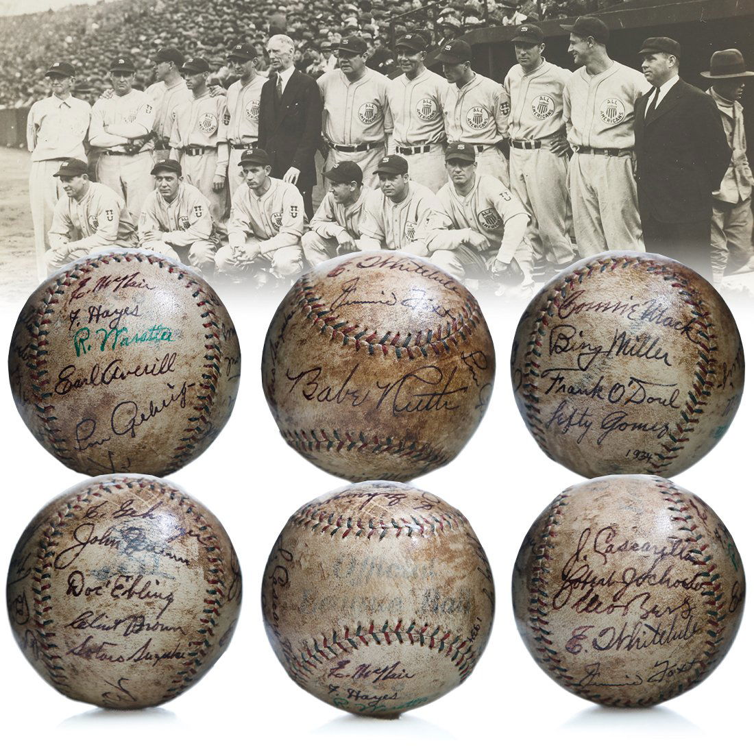 1934 Tour of Japan Signed Ball with Ruth & Gehrig (1 of 7)