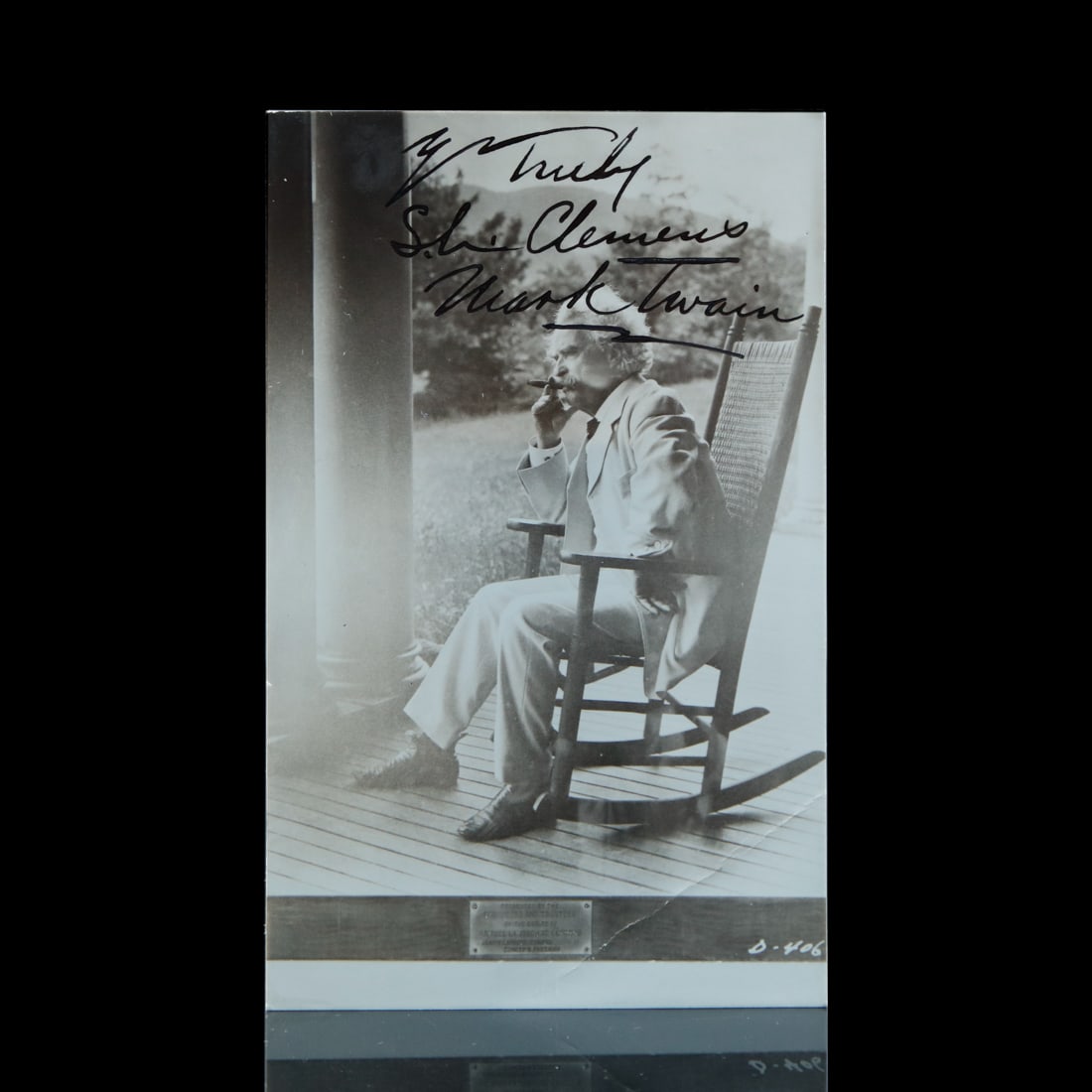 Mark Twain/Samuel Clemens Dual-Signed Photocard (1 of 4)