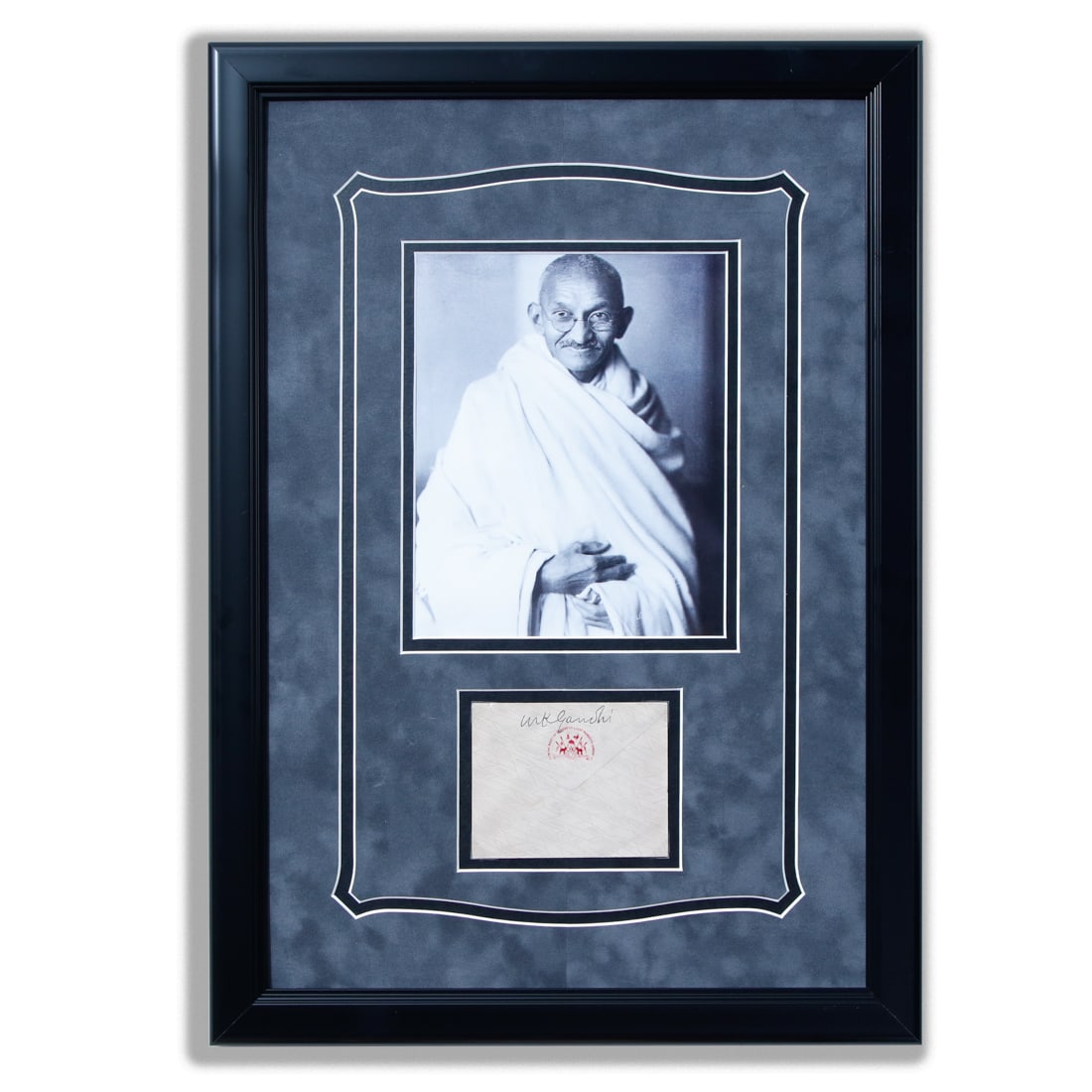 Mahatma Gandhi Custom Framed Signed Envelope (1 of 5)