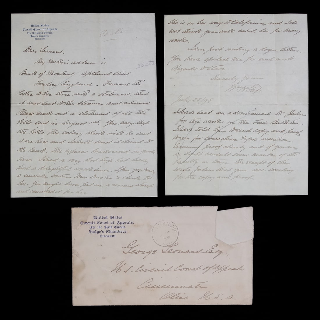 Rare William Howard Taft ALS Dated July 25 1898 (1 of 6)