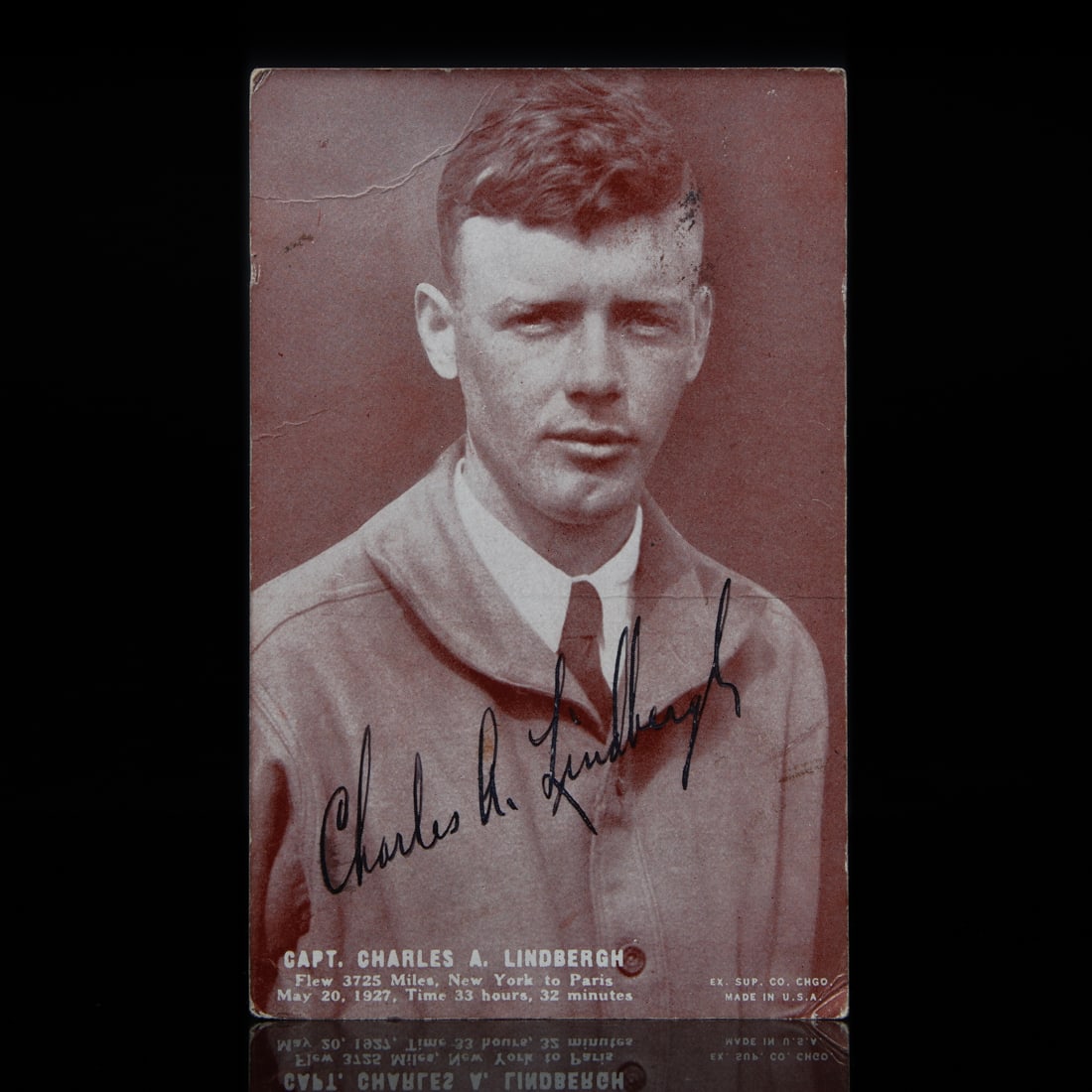 Charles Lindbergh Signed Portrait Photocard (1 of 3)