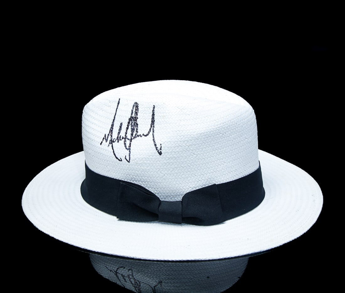 Michael Jackson Signed White Fedora Hat (1 of 5)