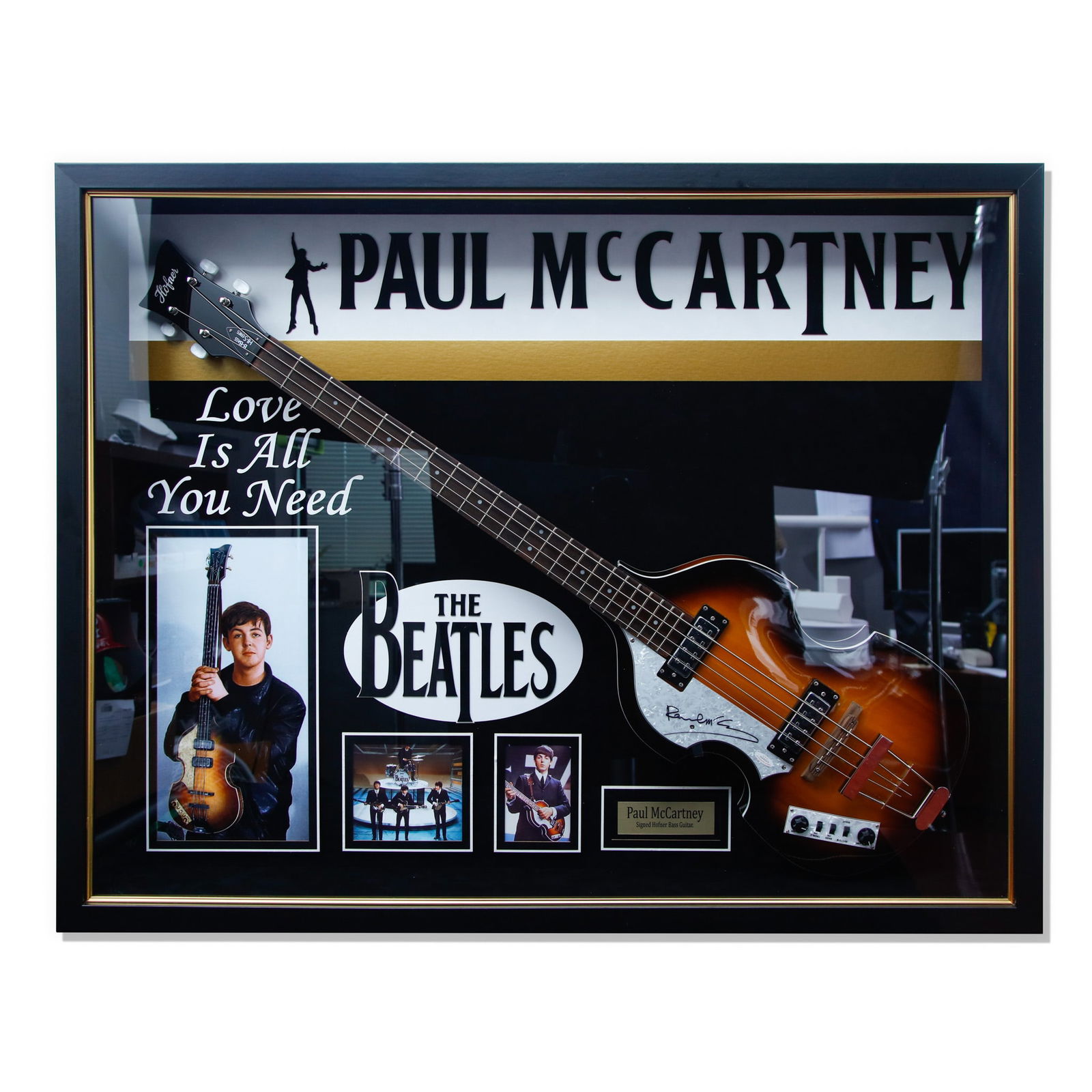 Paul McCartney Signed Left Handed Hofner Bass (1 of 4)