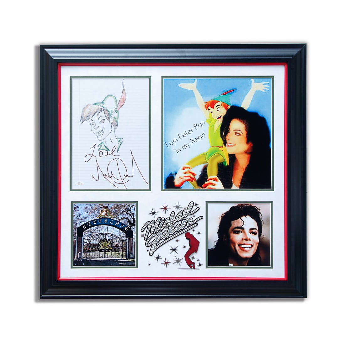 Michael Jackson Signed & Drawn Peter Pan Sketch (1 of 6)