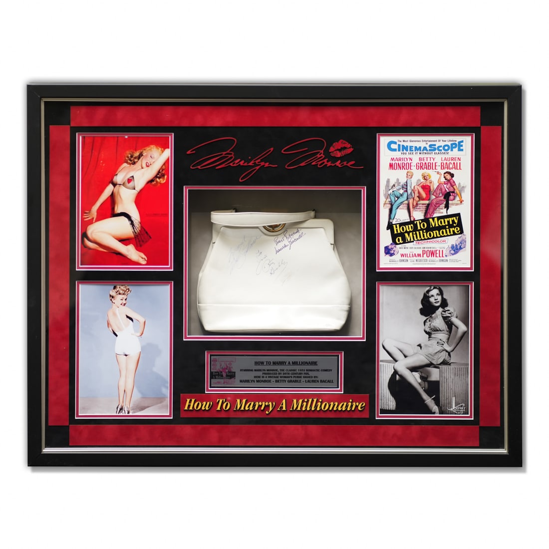 Monroe, Bacall & Grable Signed Vintage Purse (1 of 6)