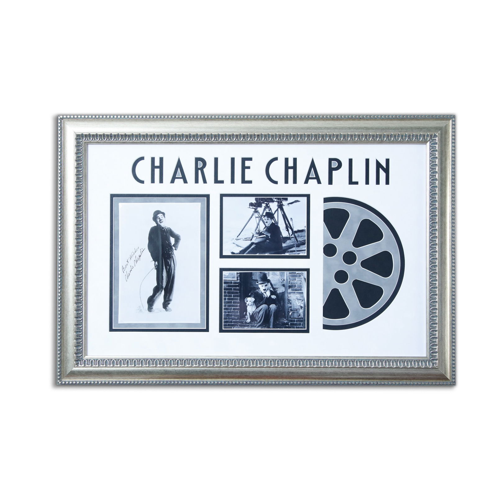 Charlie Chaplin B&W Signed Photograph As The Tramp (1 of 5)
