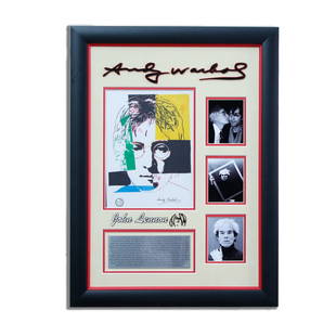 Andy Warhol Signed Lithograph of John Lennon: Andy Warhol Signed Lithograph of John LennonDescription:Introducing an exceptional collectible that combines the visionary artistry of Andy Warhol with the magnetic charisma of John Lennon. This Andy