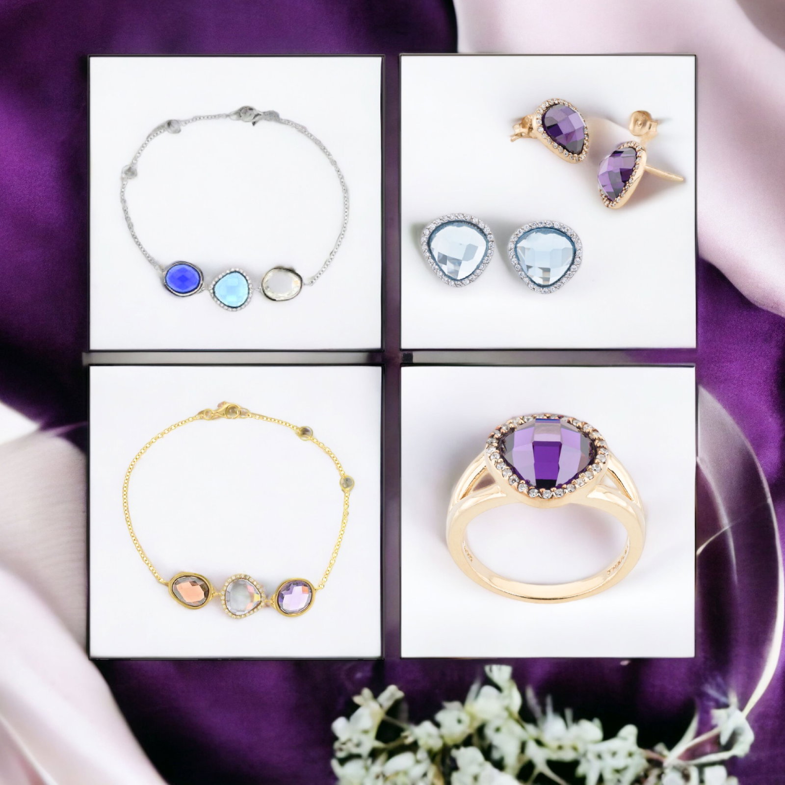 Exquisite Sterling Silver Gemstone Jewelry Set (1 of 1)