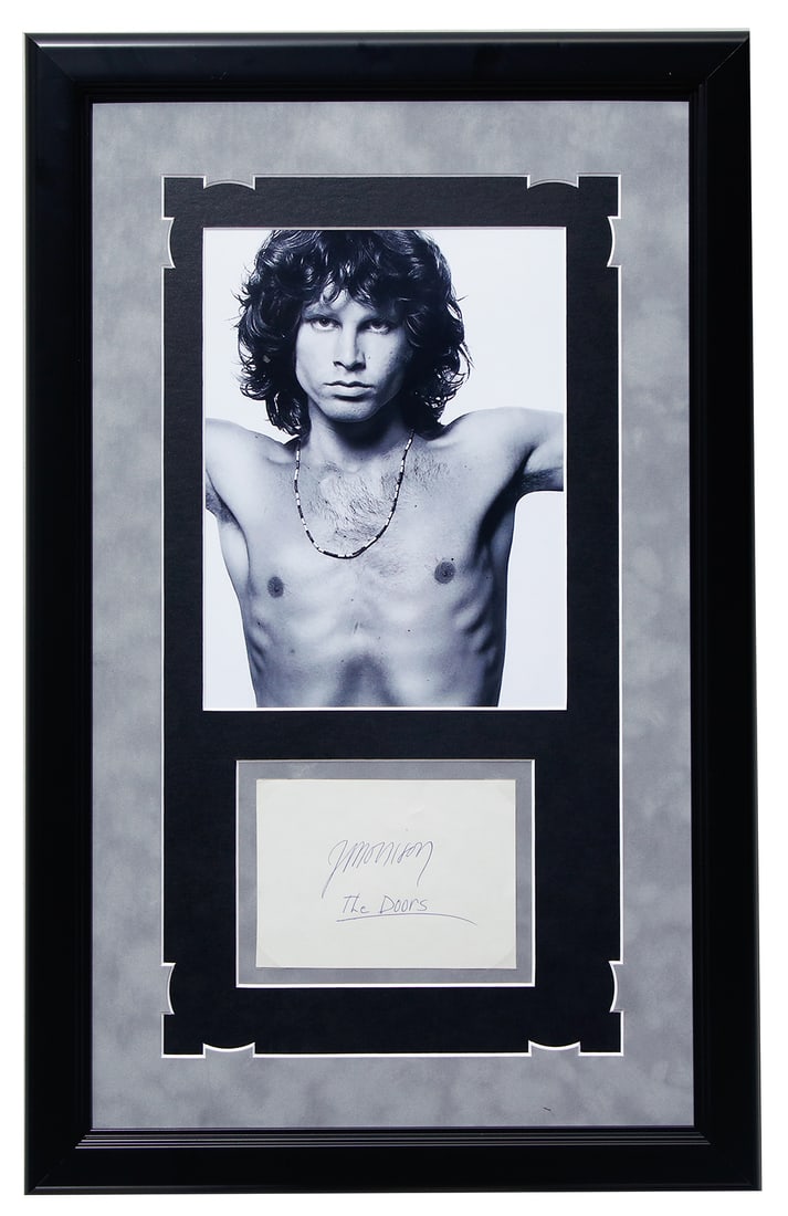 Jim Morrison  Signed & Inscribed "The Door"s  Cut (1 of 4)