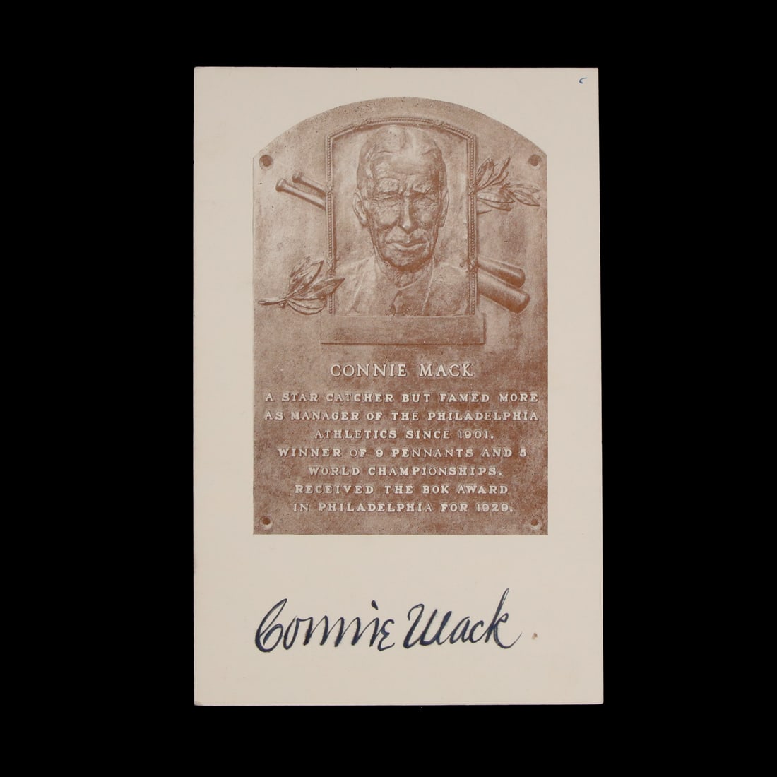 Connie Mack Signed Original HOF Postcard (1 of 3)