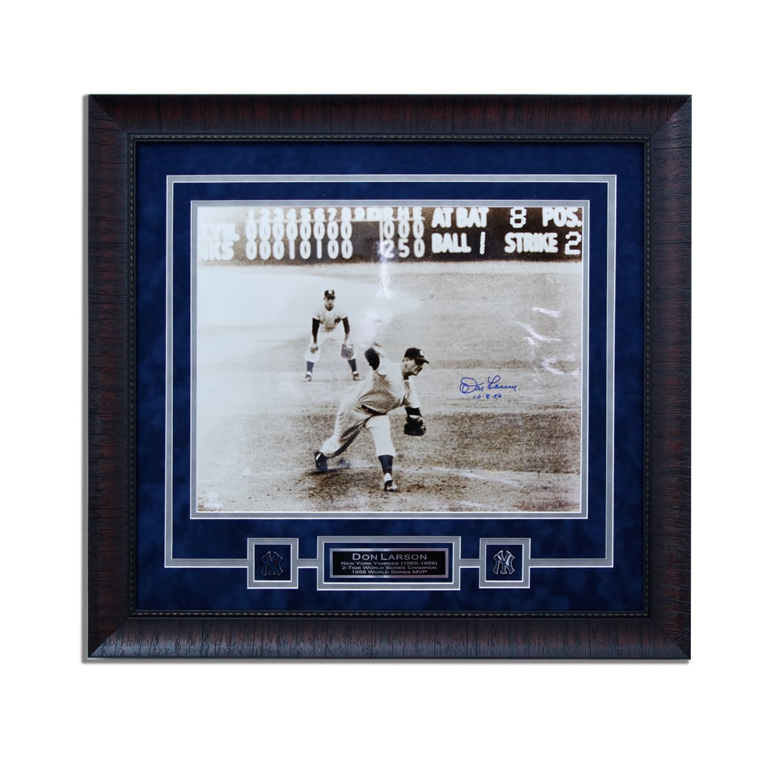 Don Larsen Signed 16"x20" Photograph Dated 10/8/56 (1 of 5)