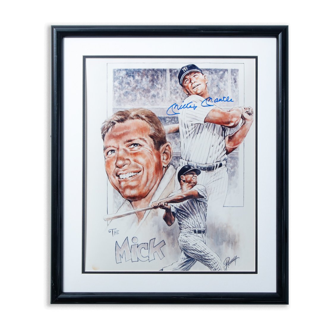 Mickey Mantle signed Framed Lithograph (1 of 4)