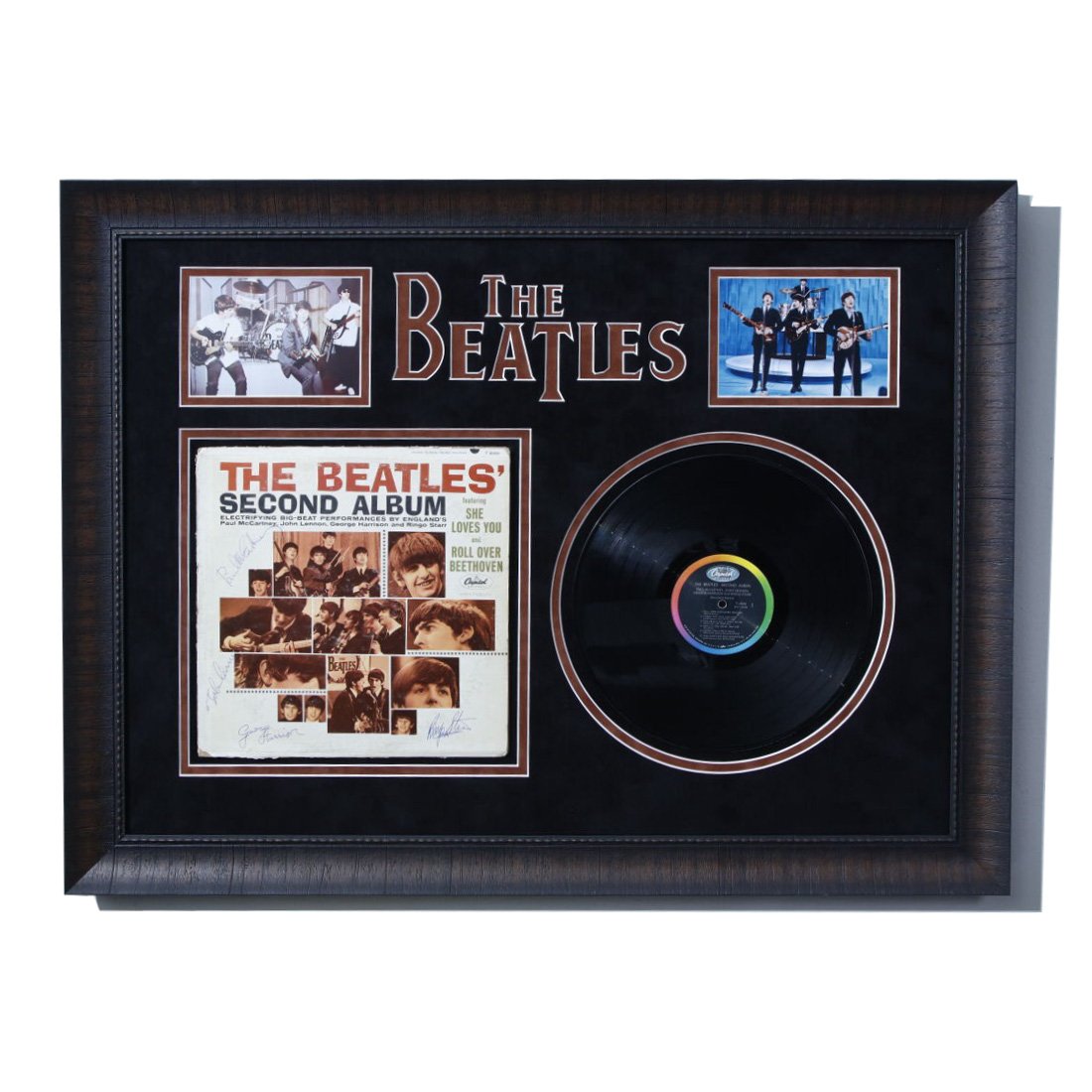 The Beatles' Second Album LP Signed in Blue Ink (1 of 7)
