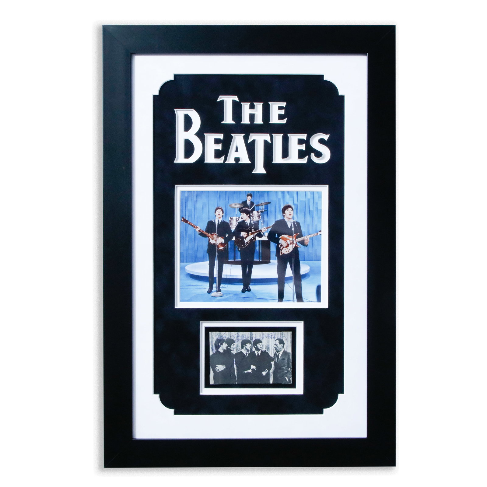Beatles with Ed Sullivan Signed Card - Framed (1 of 5)