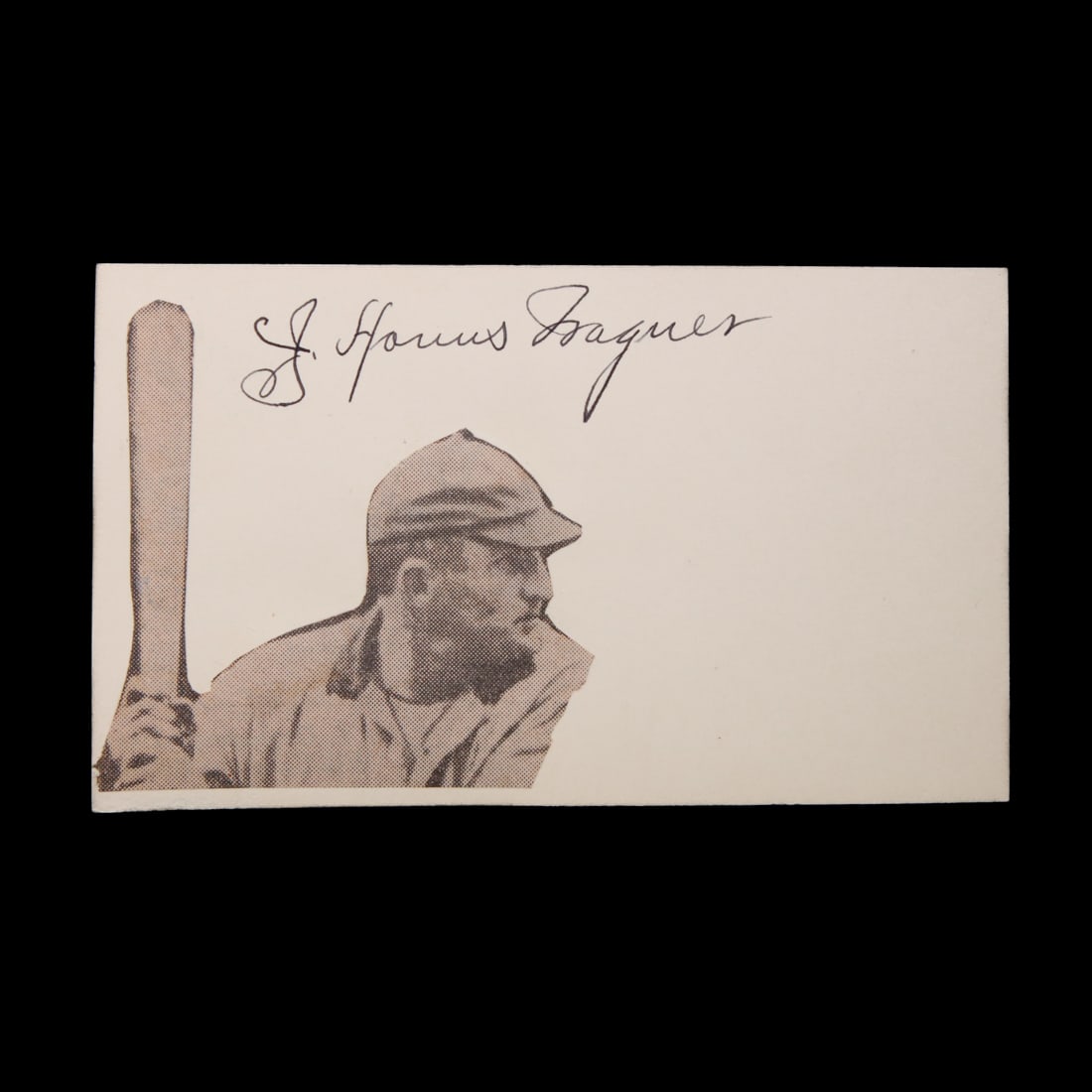 J Honus Wagner Signed Postal Card (1 of 3)