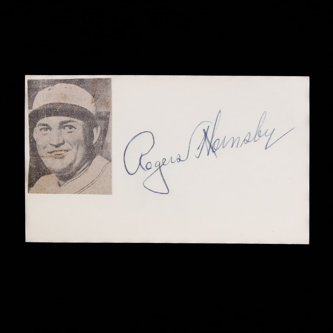 Rogers Hornsby Signed Postal Card (1 of 3)