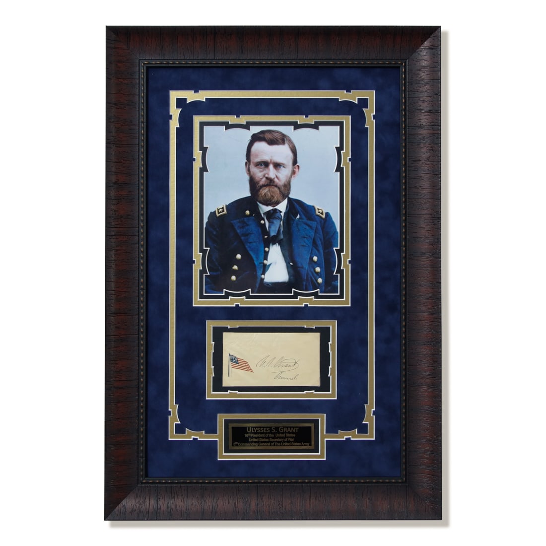 General Ulysses S. Grant Signed Envelope - Framed (1 of 6)