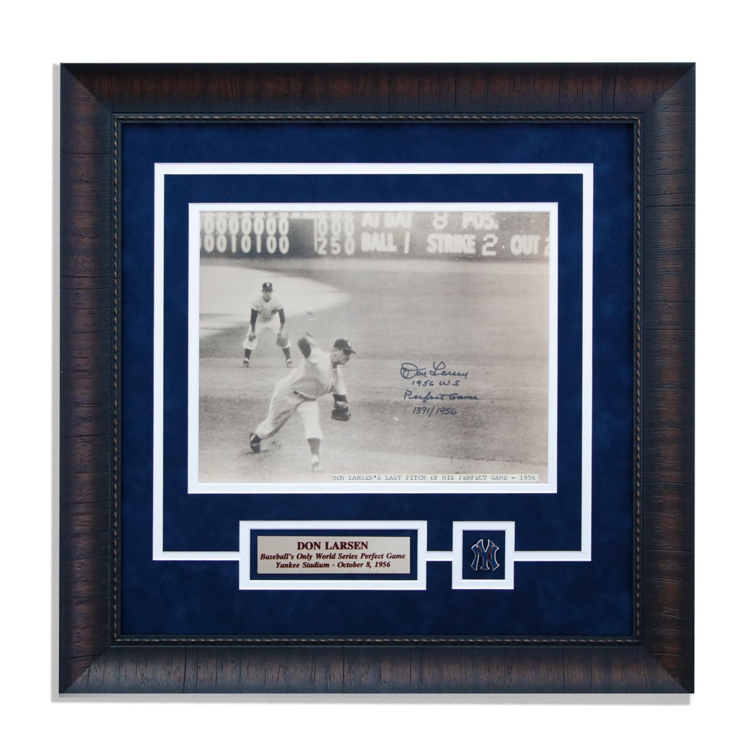 Don Larsen Signed Oversized Photo Inscribed 1956 (1 of 3)