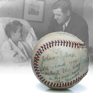 Babe Ruth Signed Legendary 'Promise Homerun' Ball With Provenance: Babe Ruth Signed 1926 Reach Official League Baseball - "The Legendary 'Promise Homerun' Ball", presented with Provenance Documentation. Prepare to be part of history with this once-in-a-lifetime oppor