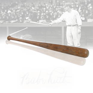 Babe Ruth Signed H&B 40BR Lousiville Slugger Bat: Authentic Babe Ruth Signed "Sincerely Babe Ruth" Hillerich & Bradsby Co 40BR "Louisville Slugger" Baseball Bat. Step back into the romantic age of baseball and immerse yourself in the rich history tha