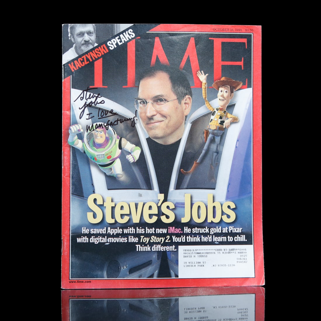 Steve Jobs Signed Time Magazine October 18, 1999 (1 of 4)