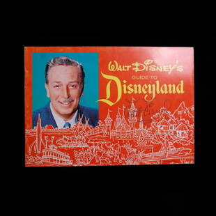 Walt Disney Signed Walt Disneys Guide to Disnyland: Welcome, ladies and gentlemen, to this extraordinary auction featuring an item of immense historical significance. Today, we present to you a truly remarkable artifact - Walt Disney's Guide to Disneyl