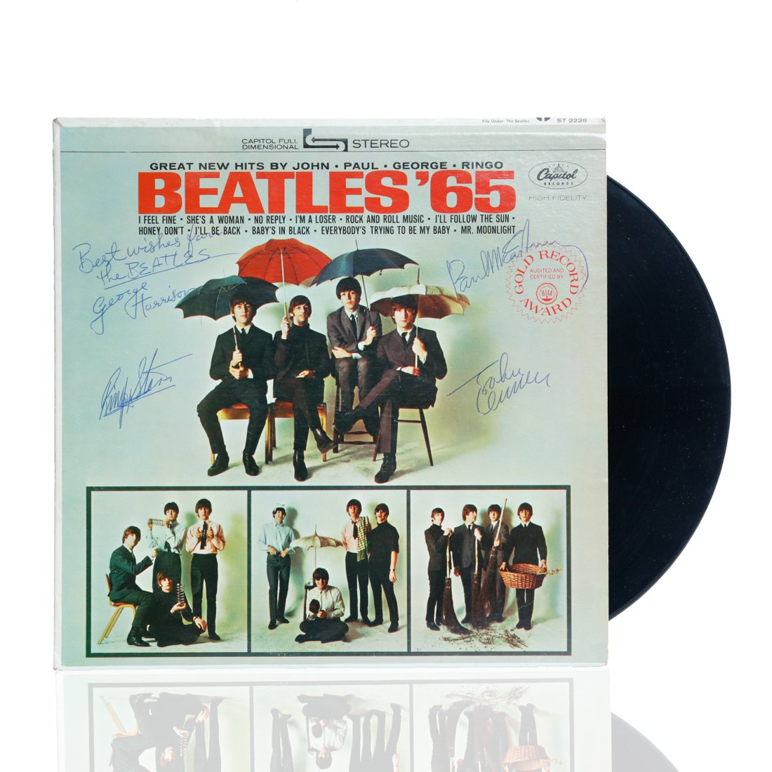The Beatles '65 Album Signed By All Four Beatles (1 of 7)