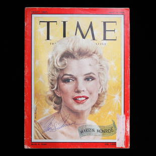 Marilyn Monroe Signed TIME Magazine: Marilyn Monroe Signed TIME Magazine. Captivating hearts with her timeless elegance, Hollywood's brightest star, Marilyn Monroe continues to be an icon of grace and style even decades after her untimel