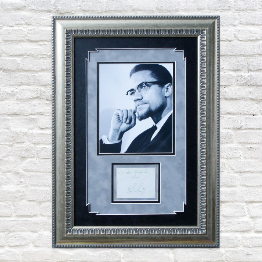 Authentic Malcolm X Signed Document Cut (1 of 5)