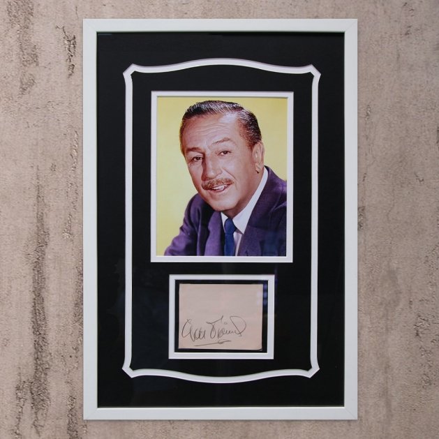 Walt Disney Signed 4X5 Pink Album Page Cut (1 of 5)