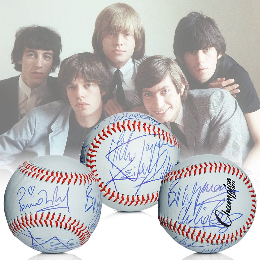 The Rolling Stones Signed Official League Baseball (1 of 8)
