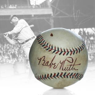 Babe Ruth Signed Official National League Ball: Babe Ruth Signed Official National League Ball