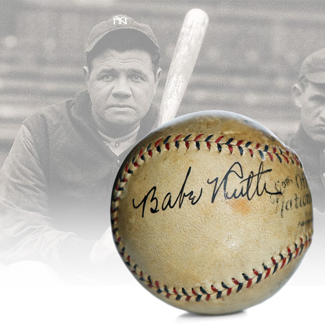 Babe Ruth Signed Official National League Baseball (1 of 7)