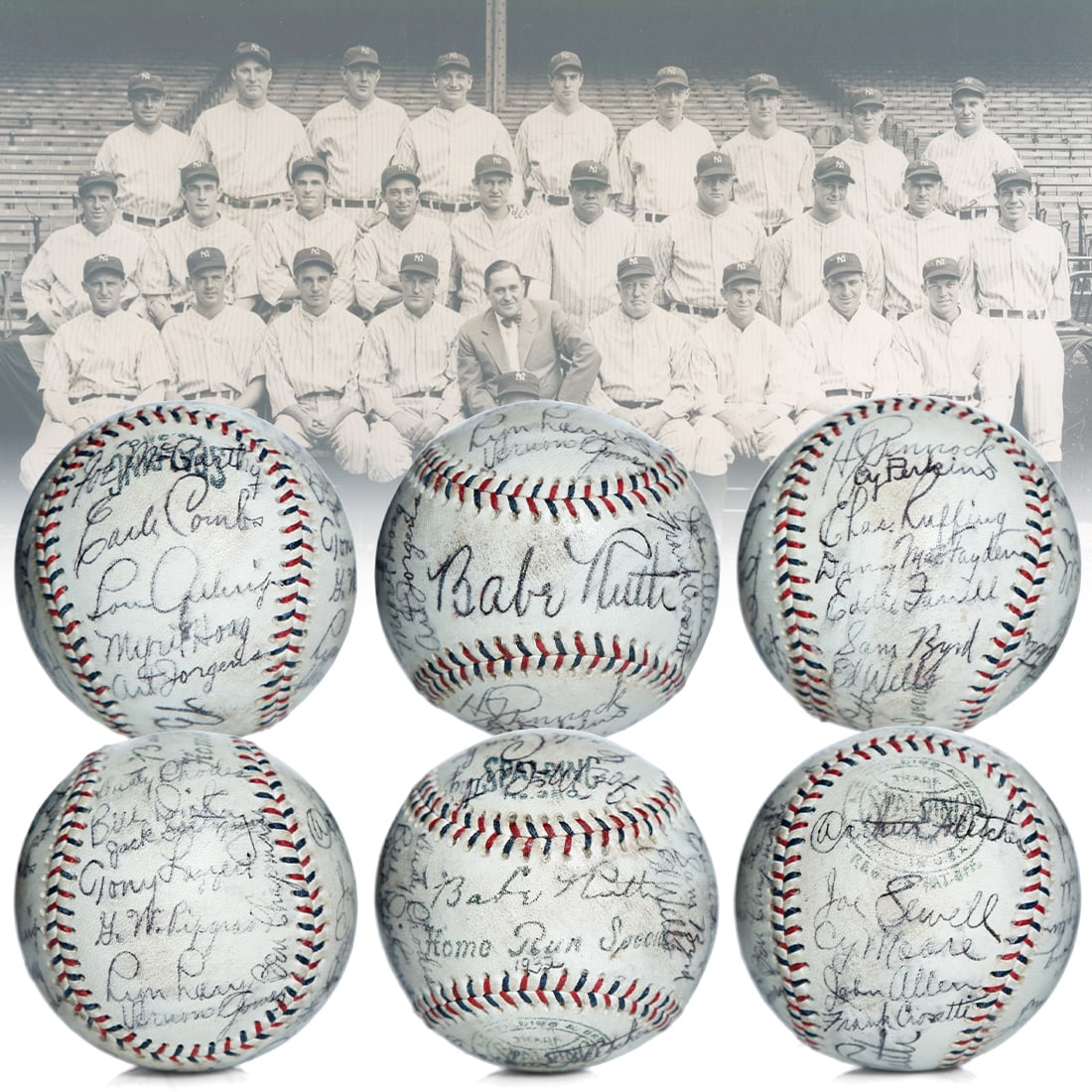 1932 New York Yankees Team Signed Baseball (1 of 8)