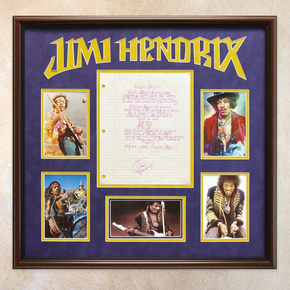 Jimi Hendrix Handwritten and Signed "Purple Haze" Lyrics (1 of 7)