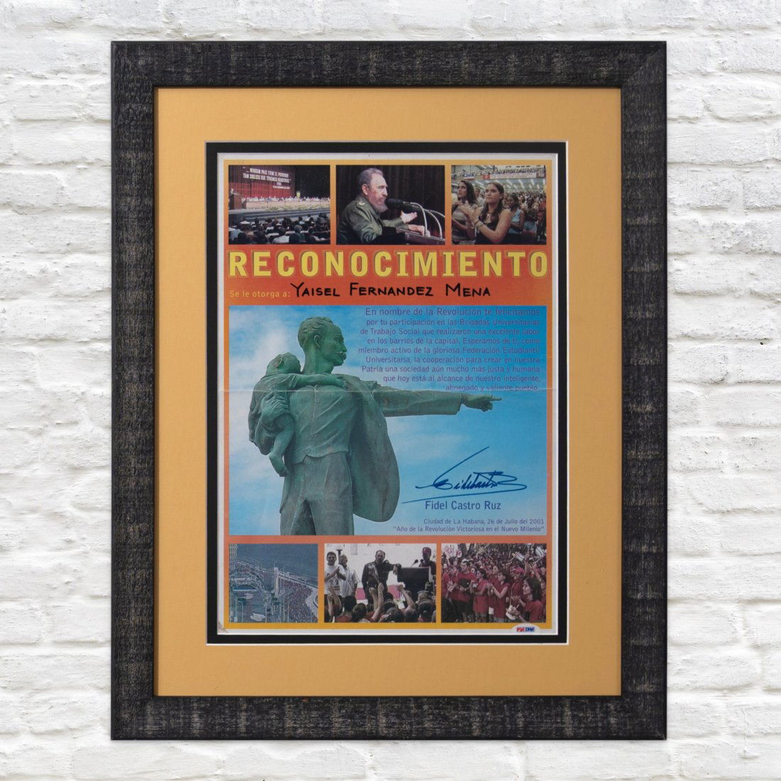 Fidel Castro Signed Original Cuban Political Poster (1 of 5)