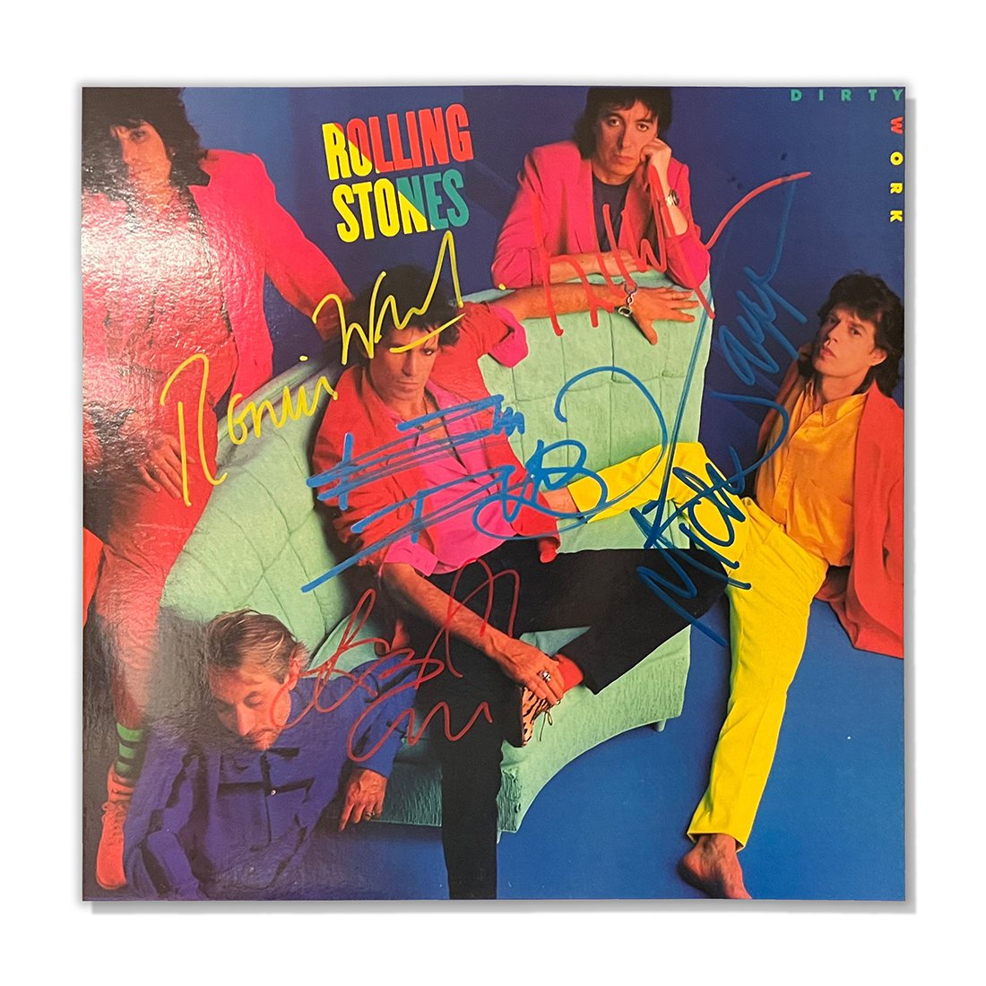 Rolling Stones Band Signed "Dirty Work" Album (1 of 4)