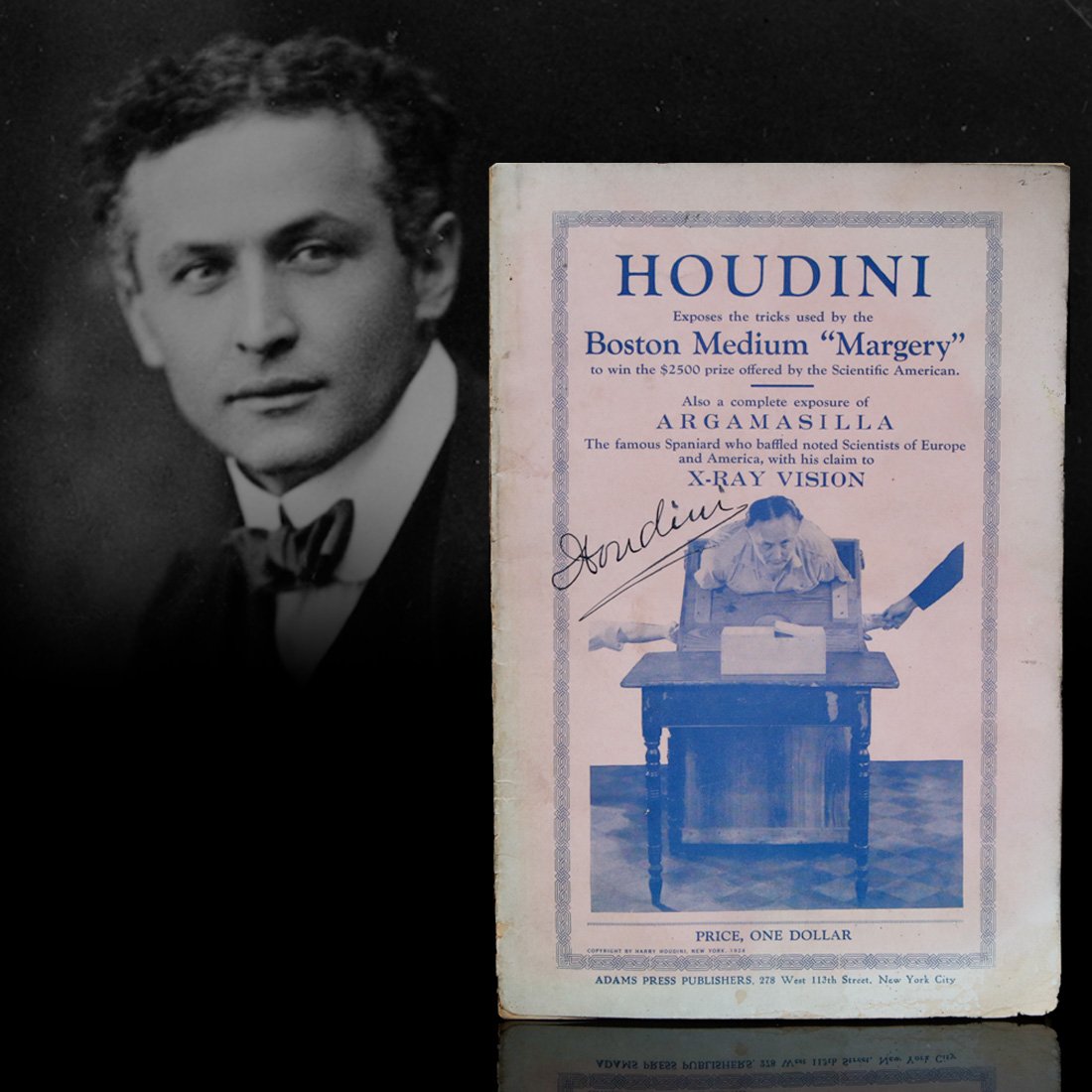 Harry Houdini Signed 'Houdini" Soft Cover Book (1 of 4)