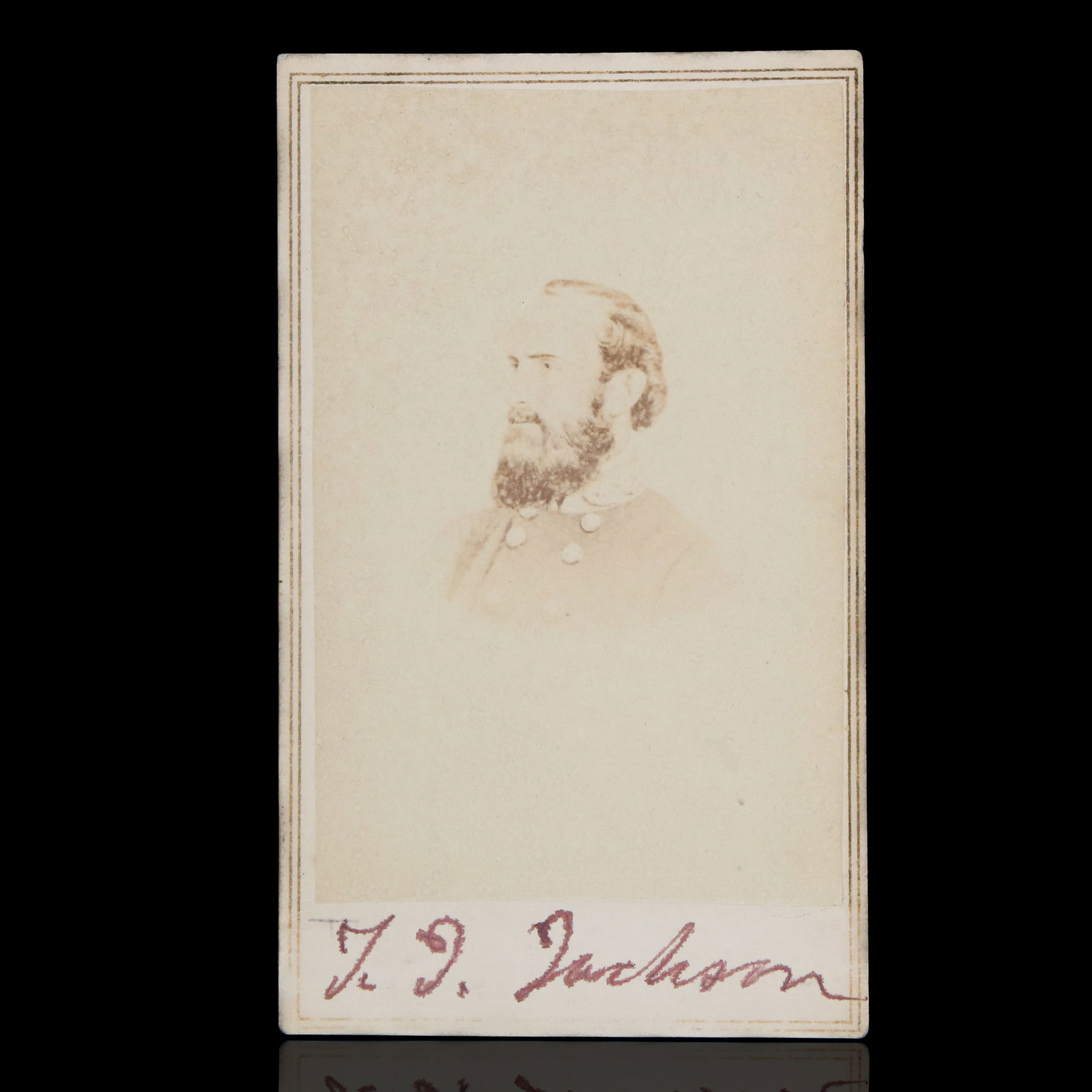 Stonewall Jackson Signed CDV As A General (1 of 2)