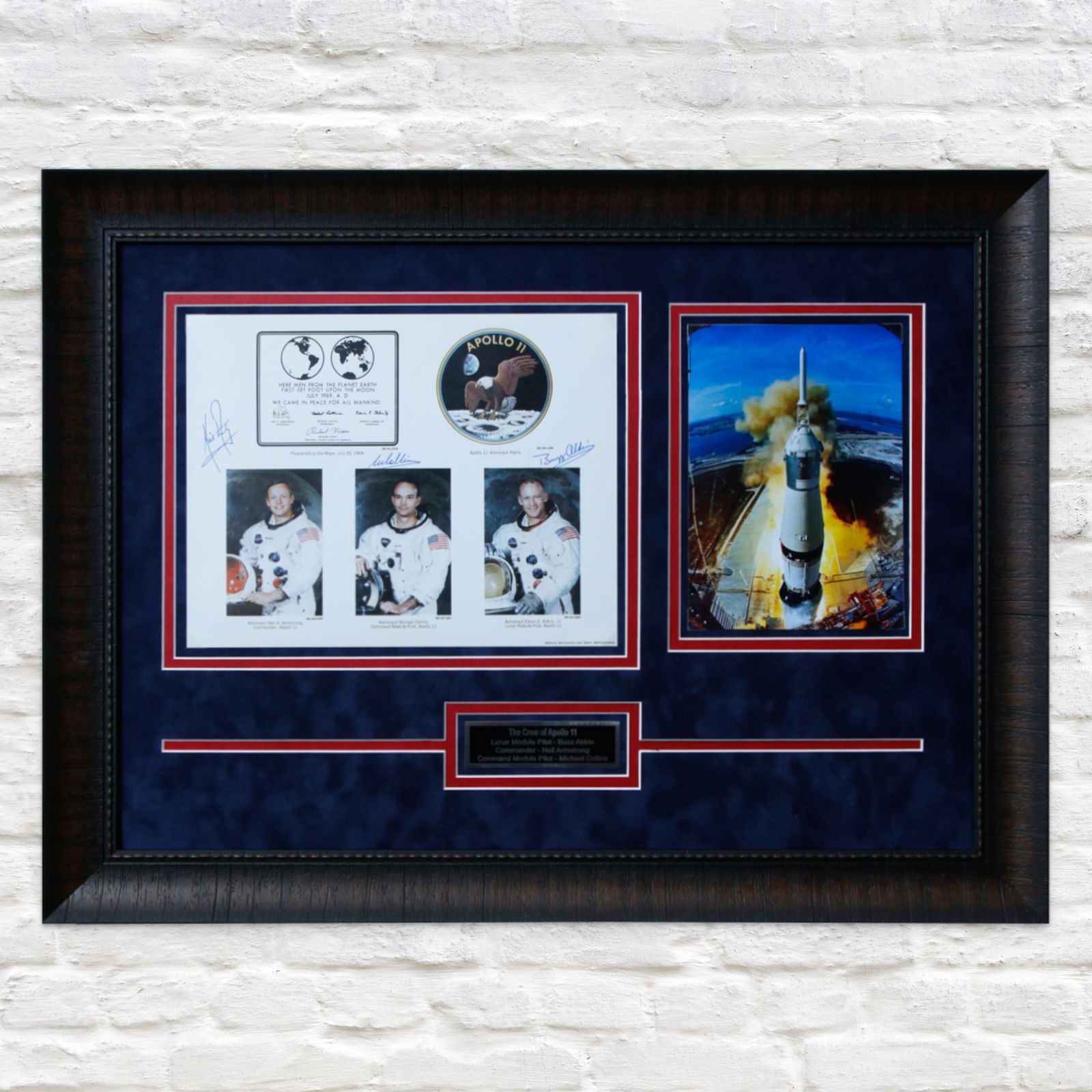 Apollo 11 Crew Signed 11x14 Official NASA Montage (1 of 6)