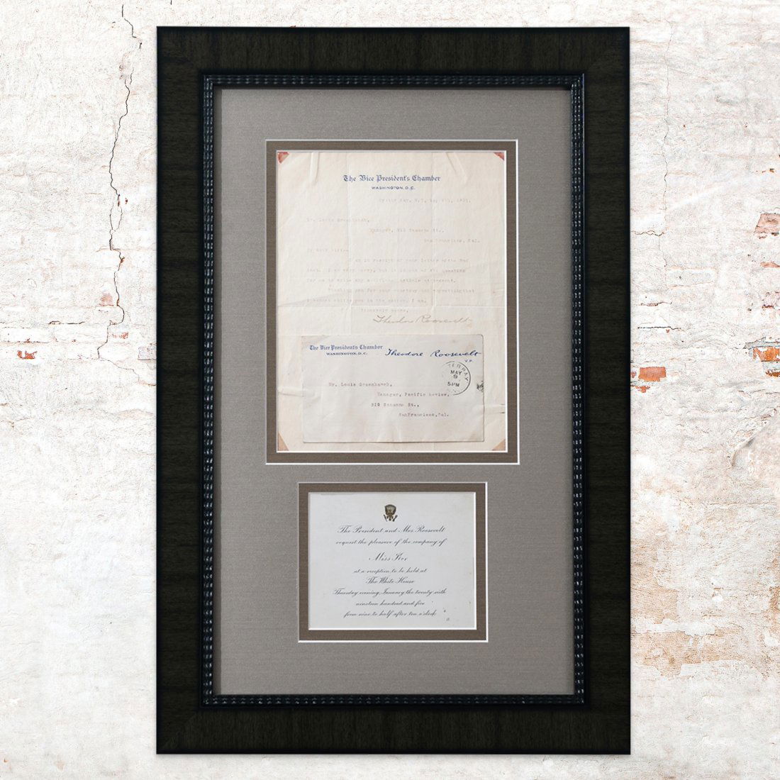 Theodore Roosevelt Signed Letter and White House Invitation (1 of 7)