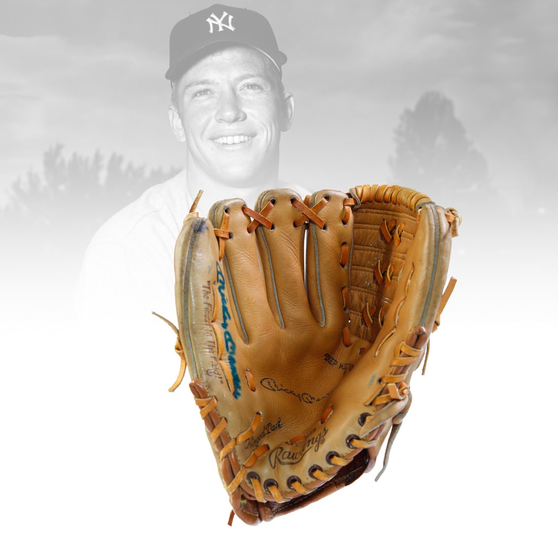 Mickey Mantle Signed Youth Glove (1 of 6)