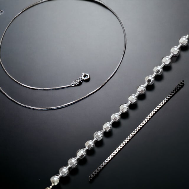 Set of 2 Sterling Silver 18" Chains (1 of 1)