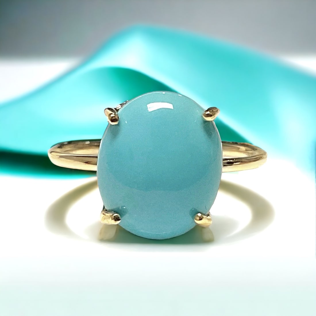 14K Ring with Shimmering Silver Drusy Center (1 of 1)