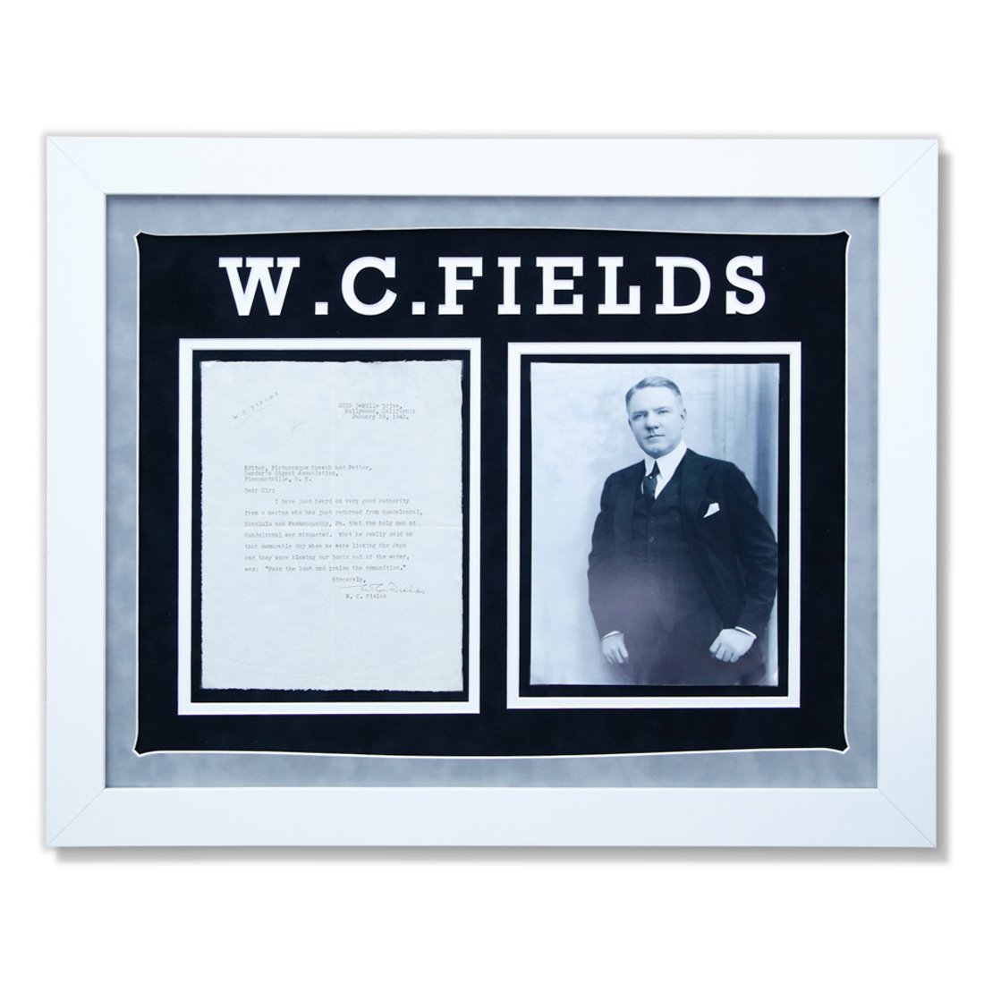 W. C. Fields Signed Typed Letter 1943 (1 of 4)