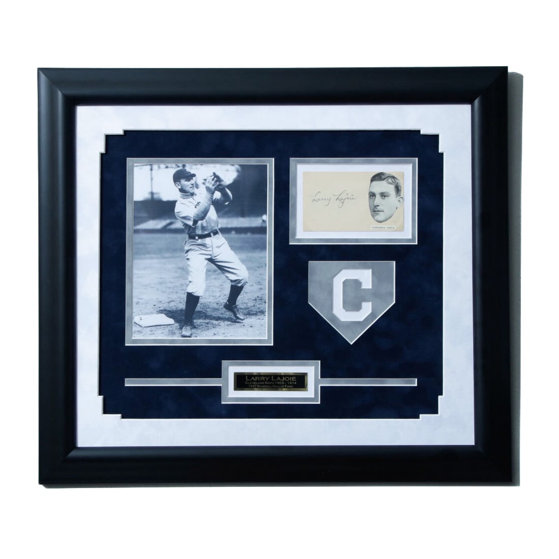 Framed Larry Lajoie Signed Postal Card (1 of 4)
