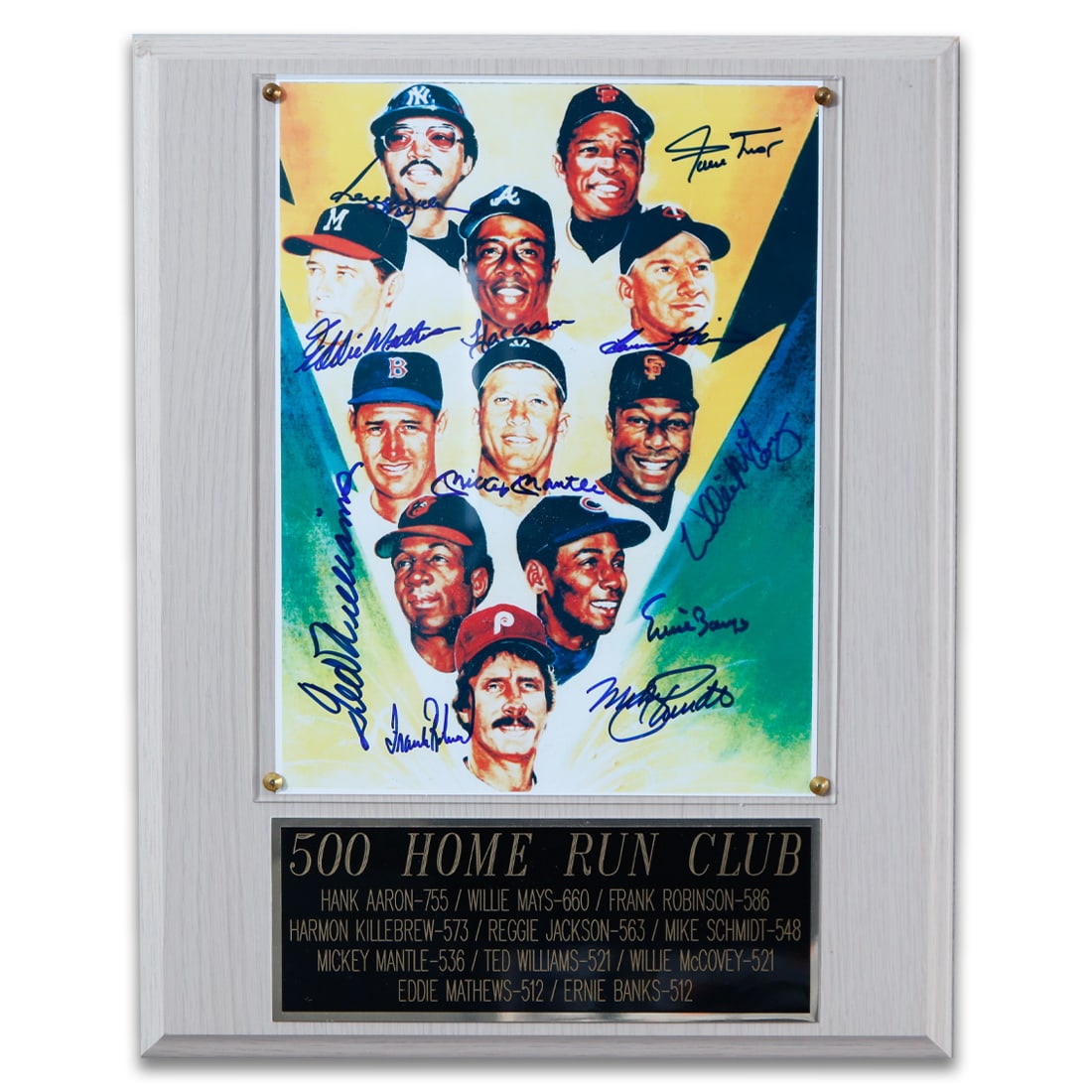 500 HR Hitters Signed Lighting Bolt Plaque (1 of 3)