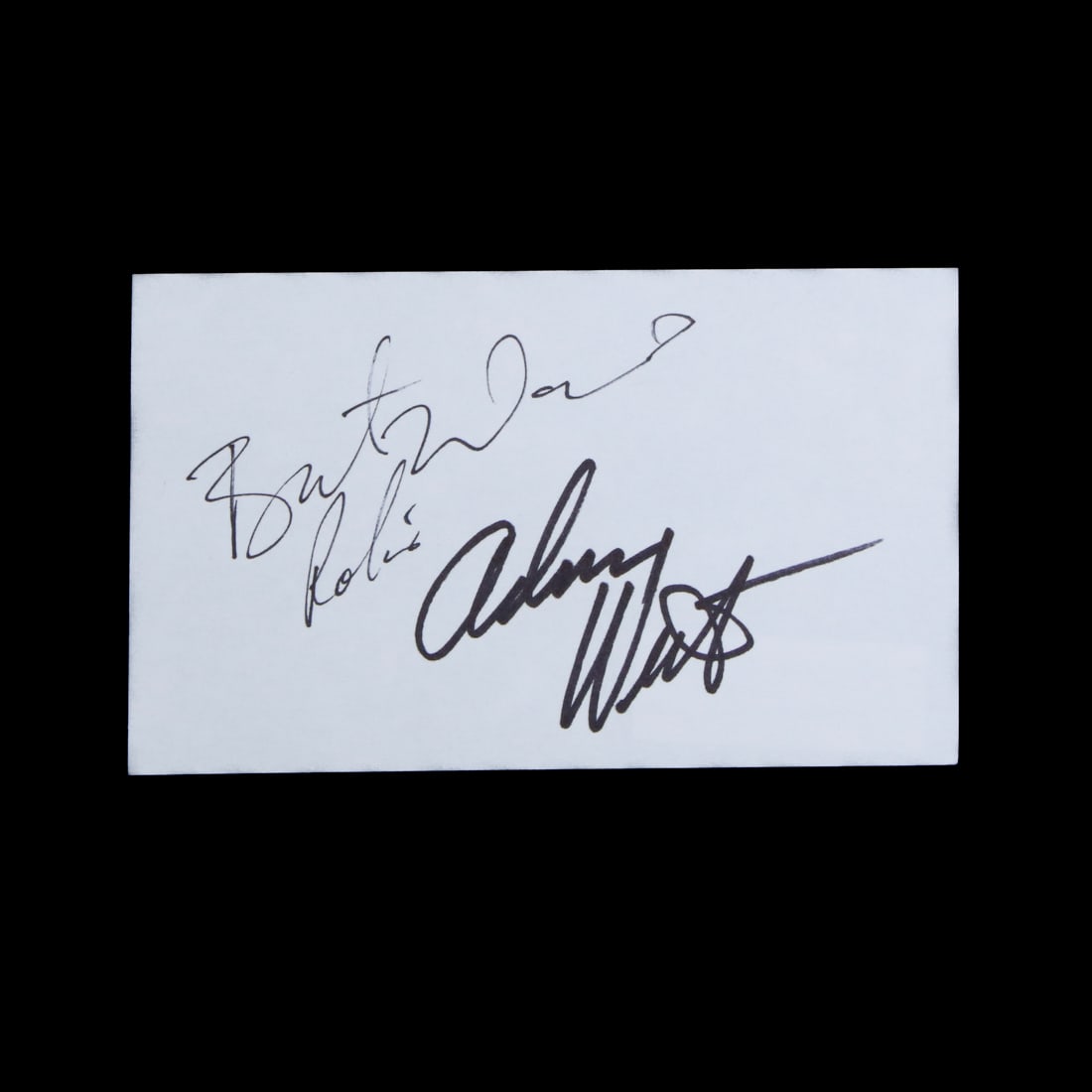 "Dynamic Duo's Autographs" Burt Ward & Adam West Signed Cuts (1 of 4)