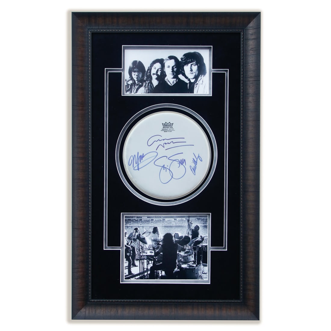 Crosby, Stills, Nash & Young Signed Drumhead (1 of 5)