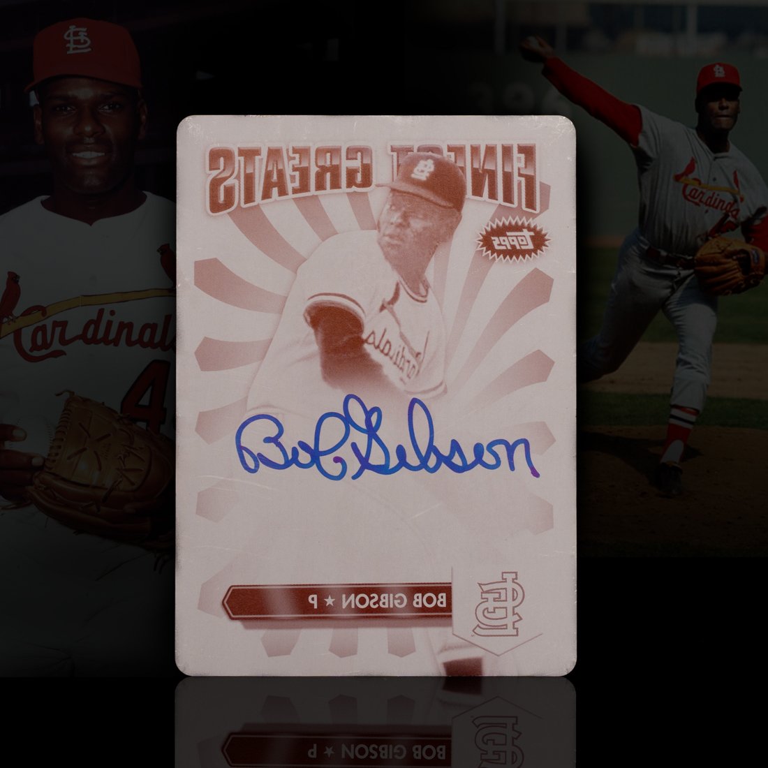 Bob Gibson Signed Magenta Printing Plate 1 of 1 (1 of 2)